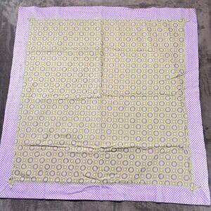 Kids Play Mat‎ Quilted Blanket Purple Gingham Border Green Floral 32x32